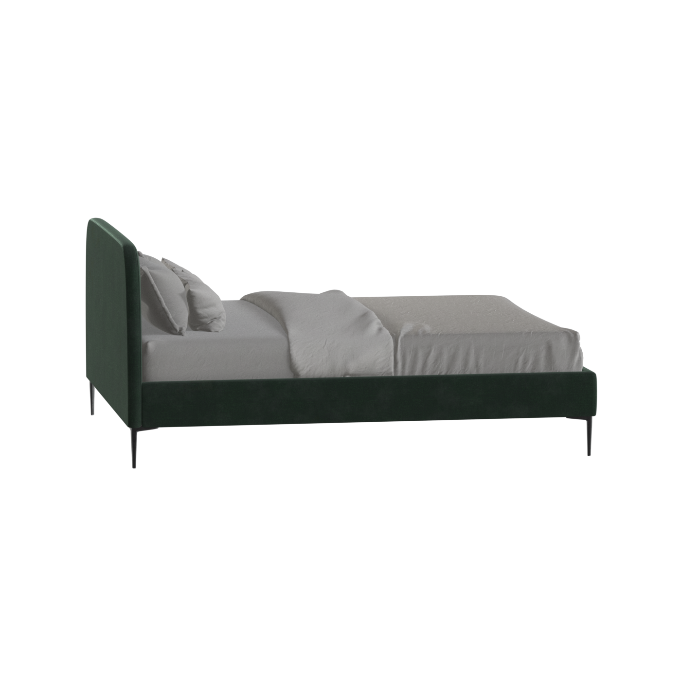 Anna Upholstered Bed with Vertical Headboard Detailing