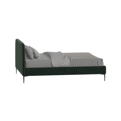 Anna Upholstered Bed with Vertical Headboard Detailing