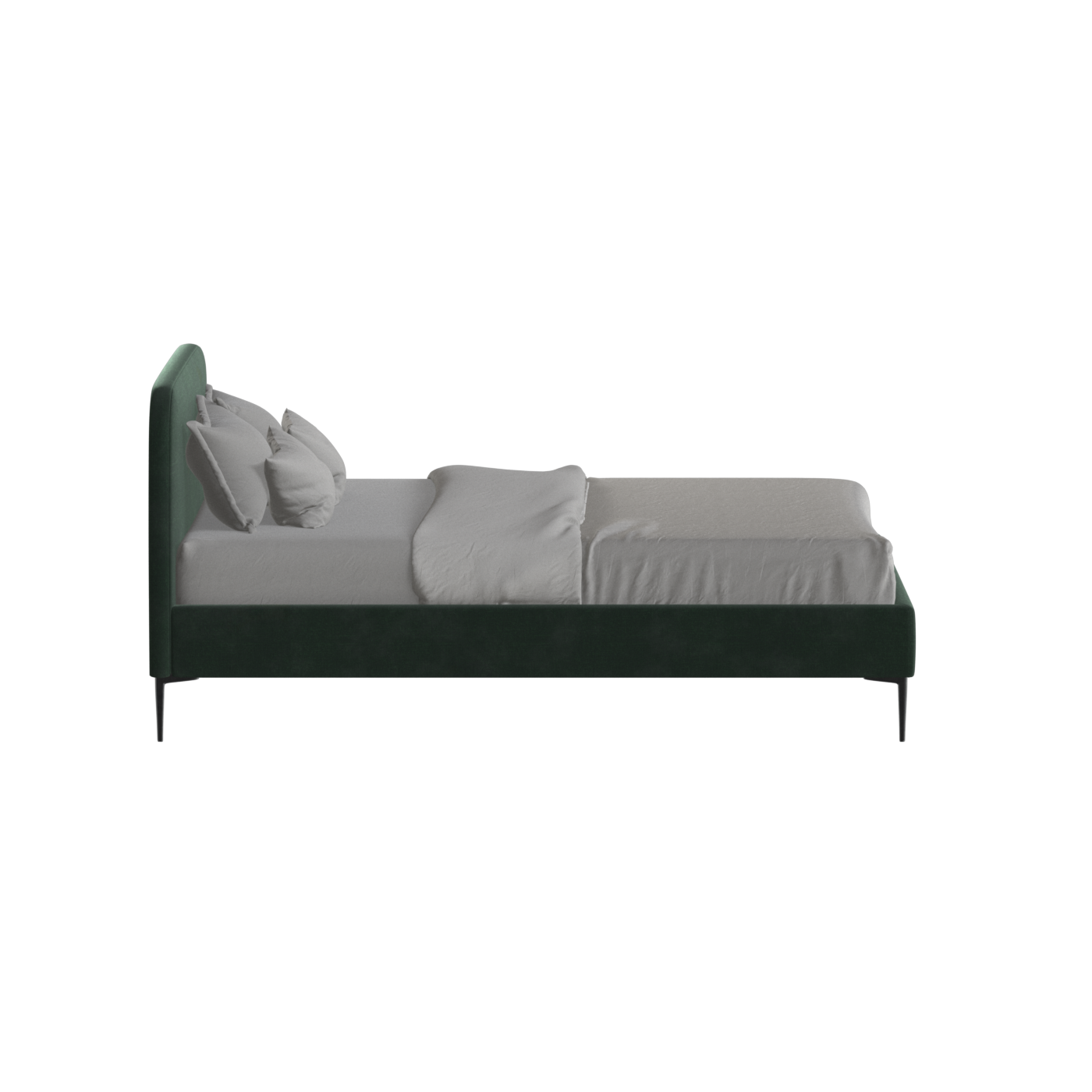 Anna Upholstered Bed with Vertical Headboard Detailing