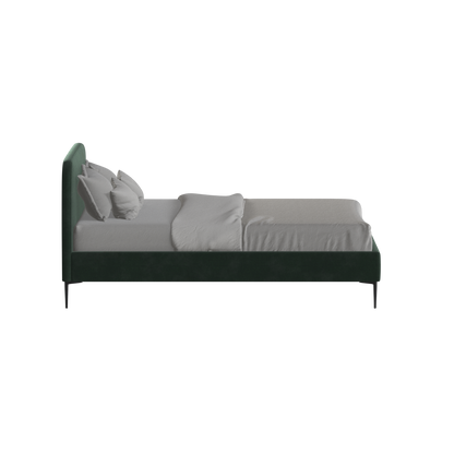 Anna Upholstered Bed with Vertical Headboard Detailing