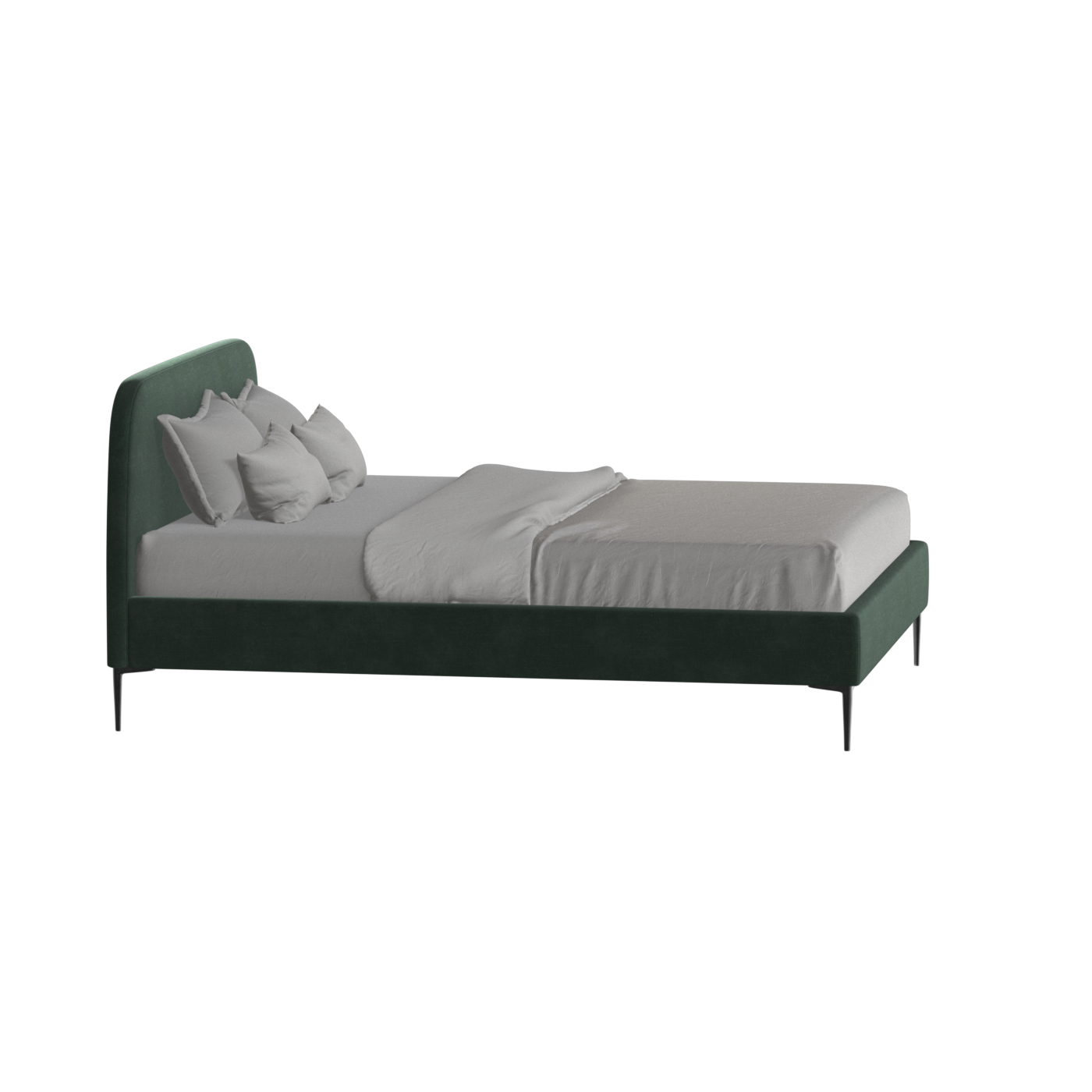 Anna Upholstered Bed with Vertical Headboard Detailing