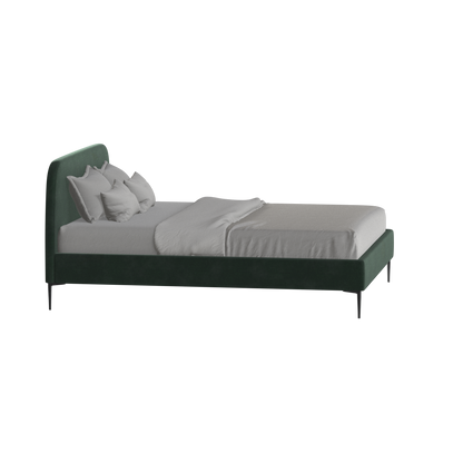 Anna Upholstered Bed with Vertical Headboard Detailing
