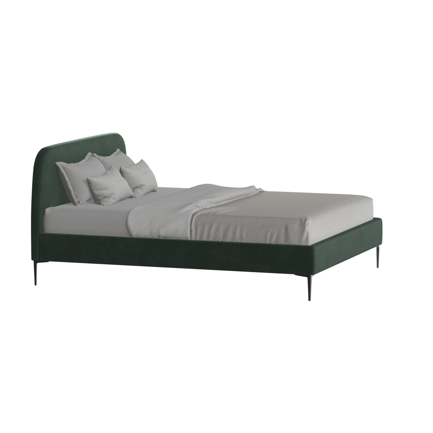 Anna Upholstered Bed with Vertical Headboard Detailing