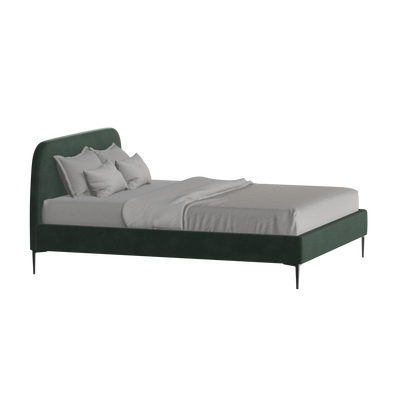 Anna Upholstered Bed with Vertical Headboard Detailing