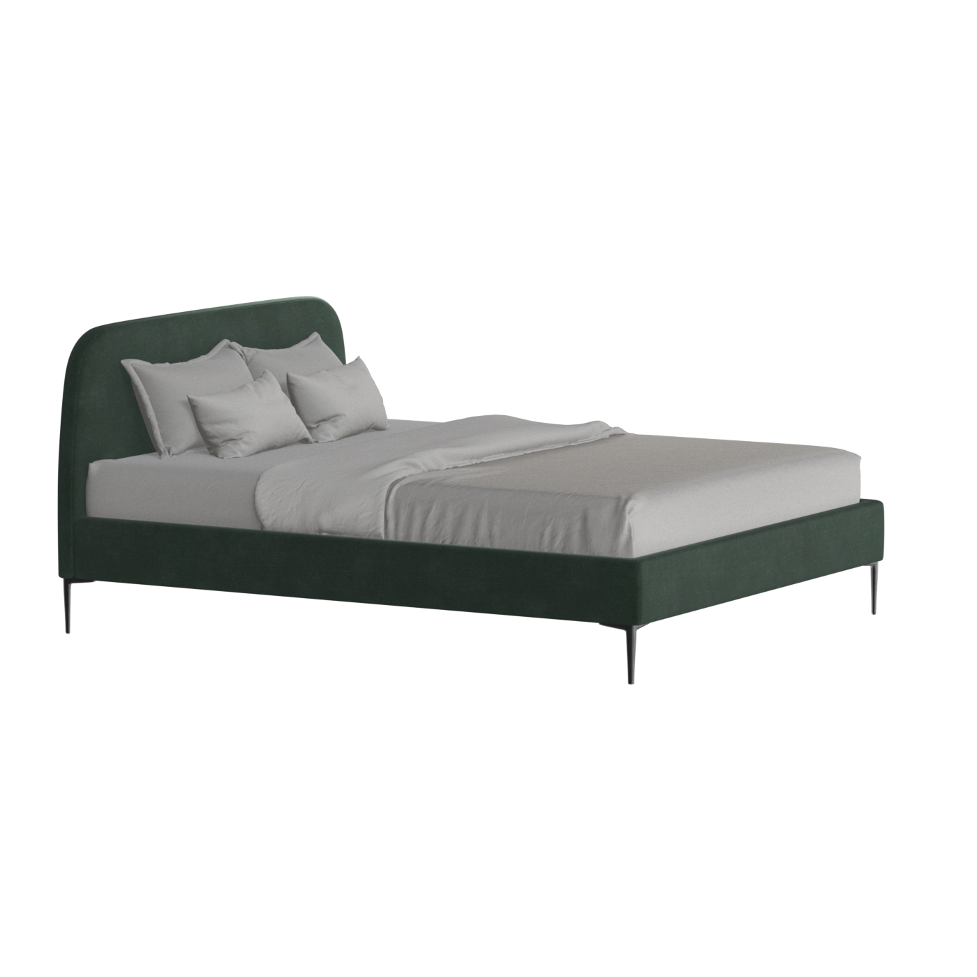 Anna Upholstered Bed with Vertical Headboard Detailing
