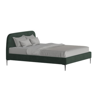 Anna Upholstered Bed with Vertical Headboard Detailing