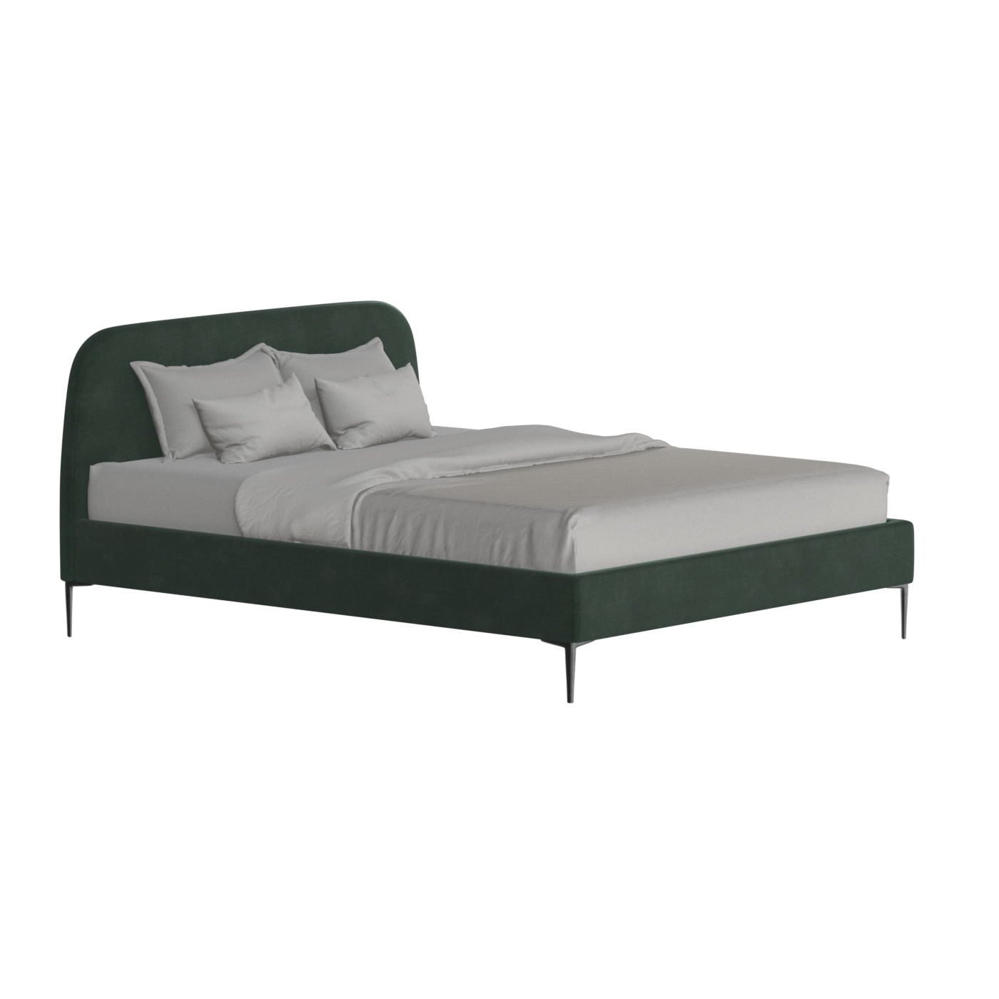 Anna Upholstered Bed with Vertical Headboard Detailing