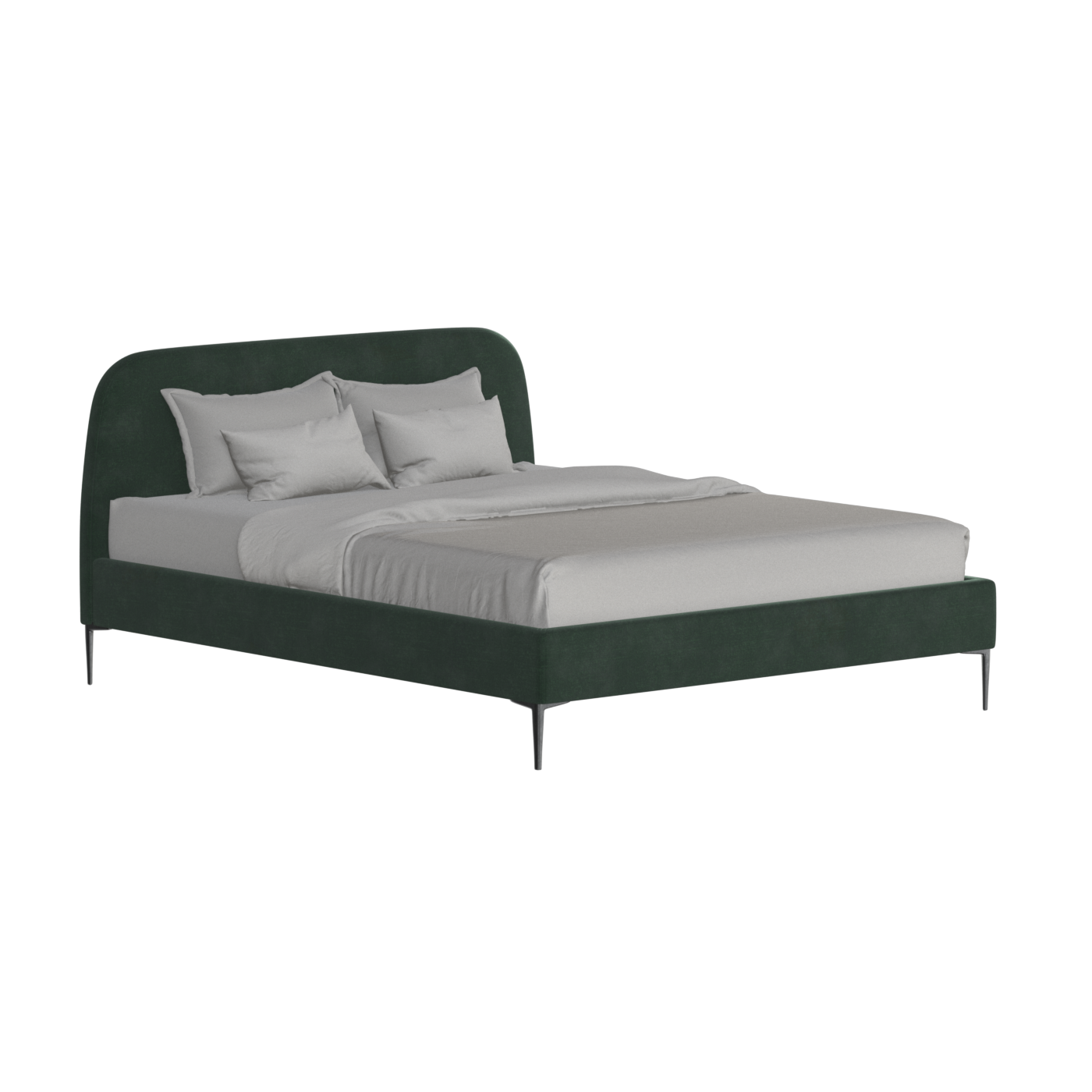 Anna Upholstered Bed with Vertical Headboard Detailing
