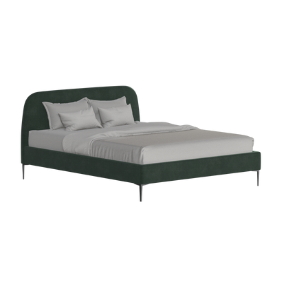 Anna Upholstered Bed with Vertical Headboard Detailing