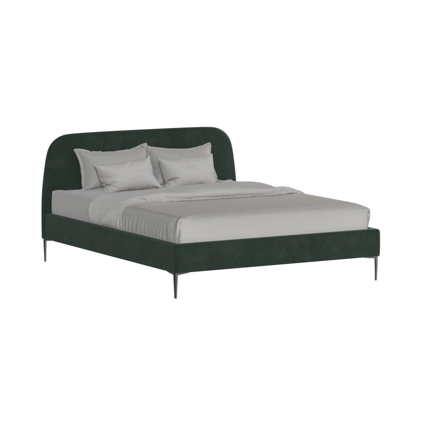 Anna Upholstered Bed with Vertical Headboard Detailing