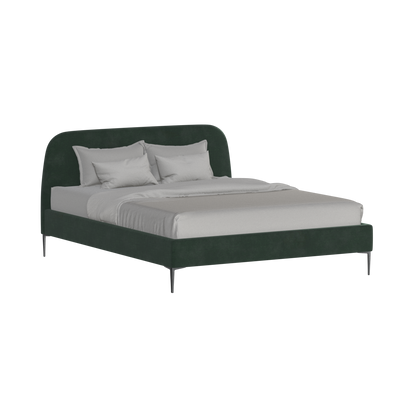 Anna Upholstered Bed with Vertical Headboard Detailing
