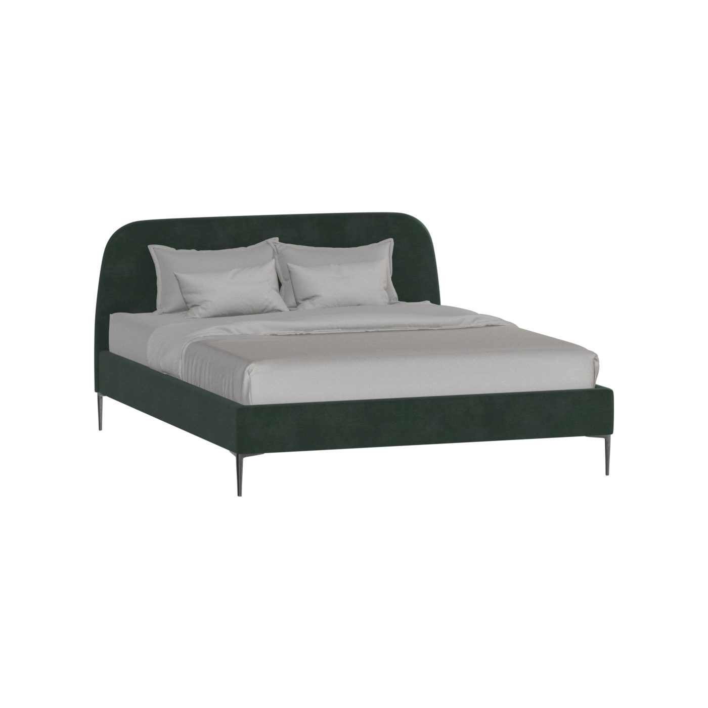 Anna Upholstered Bed with Vertical Headboard Detailing