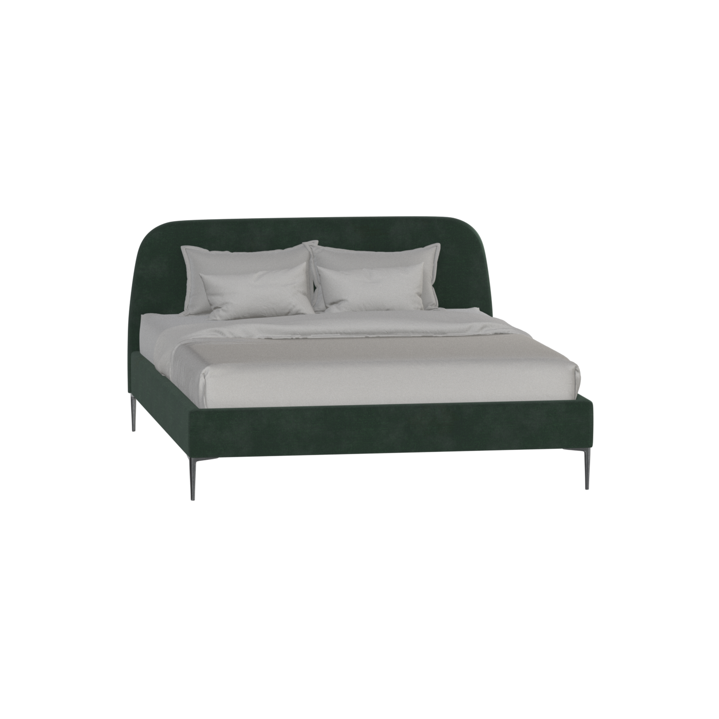 Anna Upholstered Bed with Vertical Headboard Detailing
