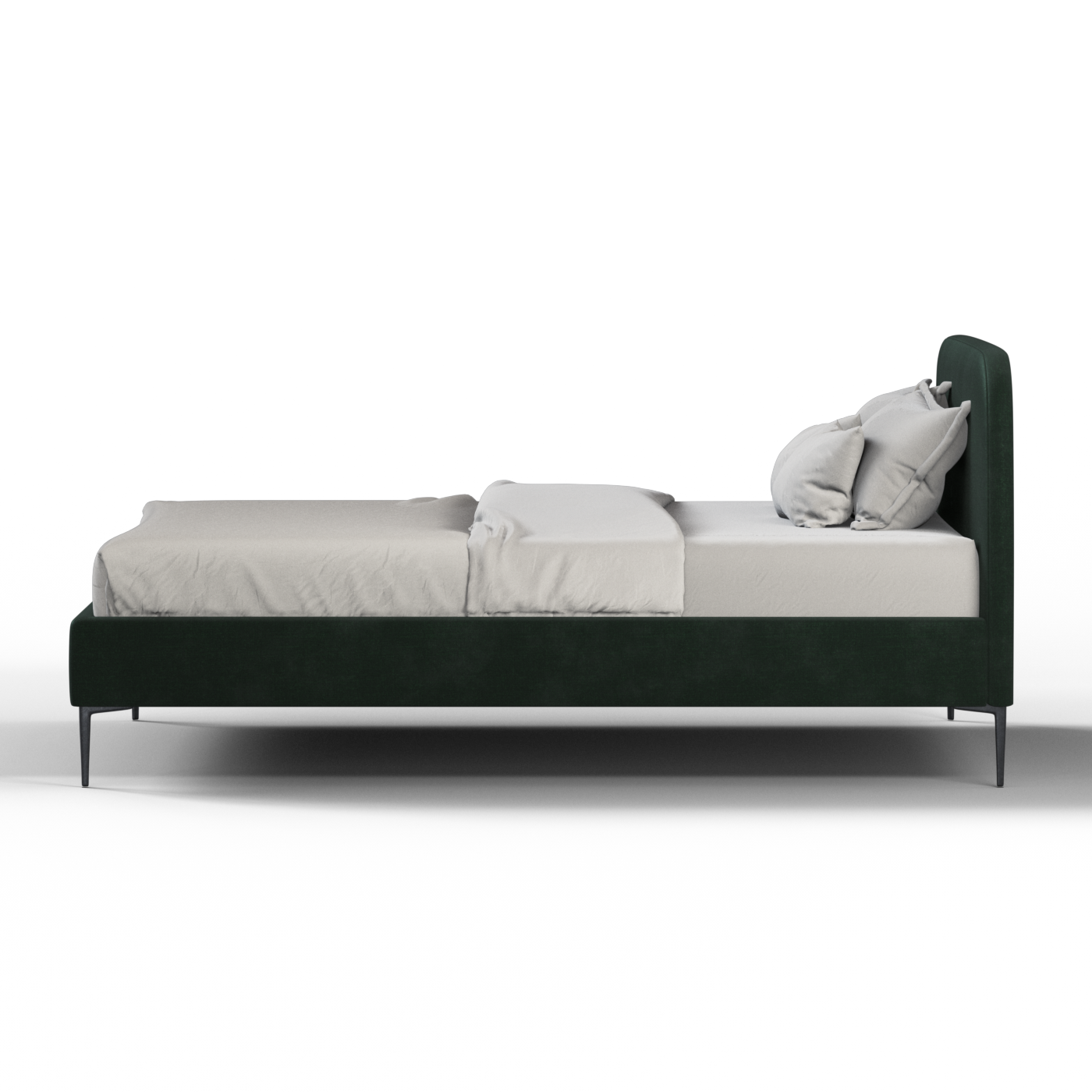 Anna Upholstered Bed with Vertical Headboard Detailing