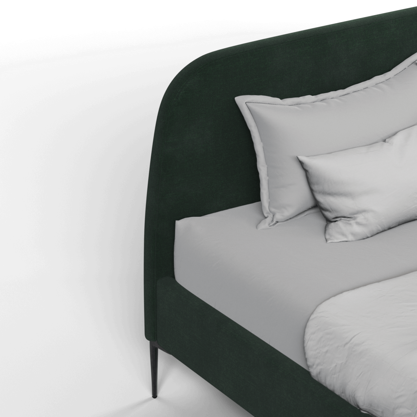 Anna Upholstered Bed with Vertical Headboard Detailing