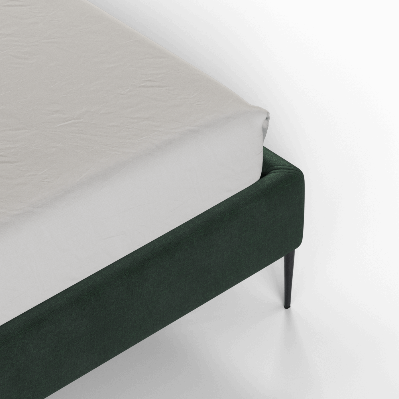 Anna Upholstered Bed with Vertical Headboard Detailing