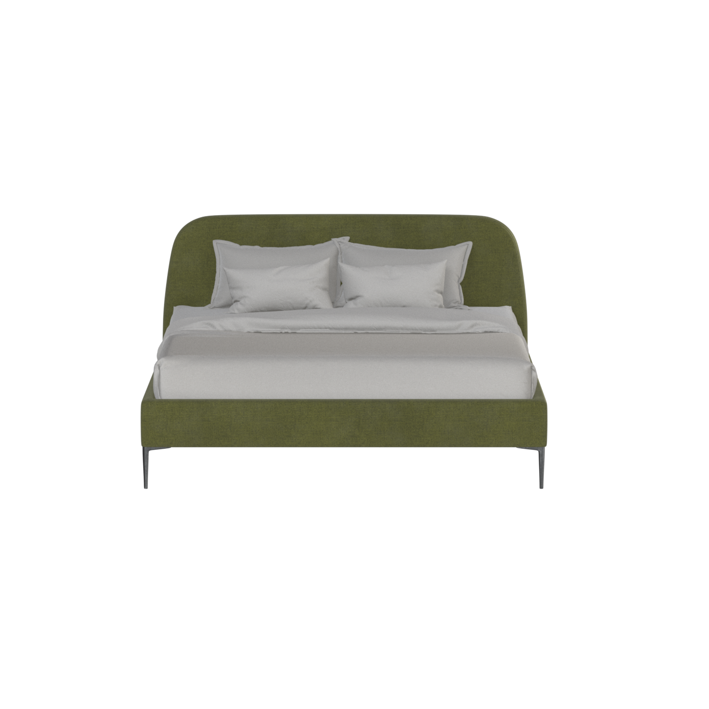 Anna Upholstered Bed with Vertical Headboard Detailing
