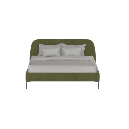 Anna Upholstered Bed with Vertical Headboard Detailing