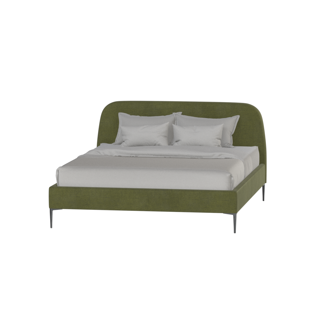 Anna Upholstered Bed with Vertical Headboard Detailing