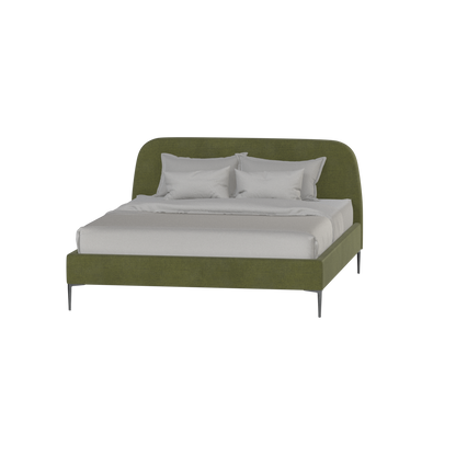 Anna Upholstered Bed with Vertical Headboard Detailing