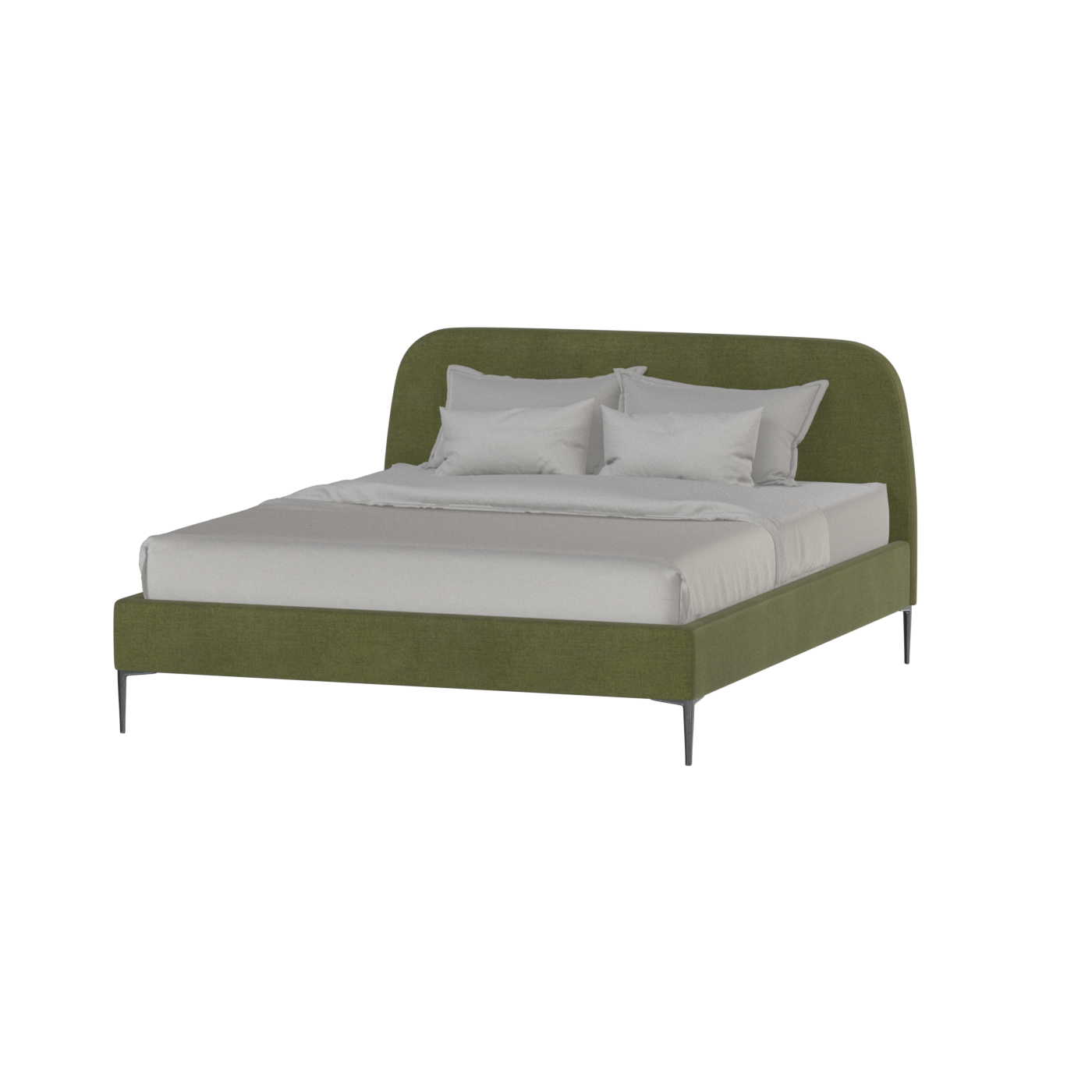 Anna Upholstered Bed with Vertical Headboard Detailing