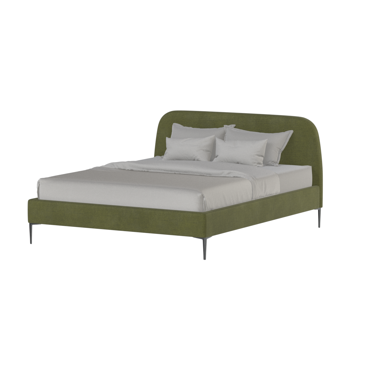 Anna Upholstered Bed with Vertical Headboard Detailing