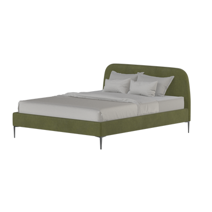 Anna Upholstered Bed with Vertical Headboard Detailing