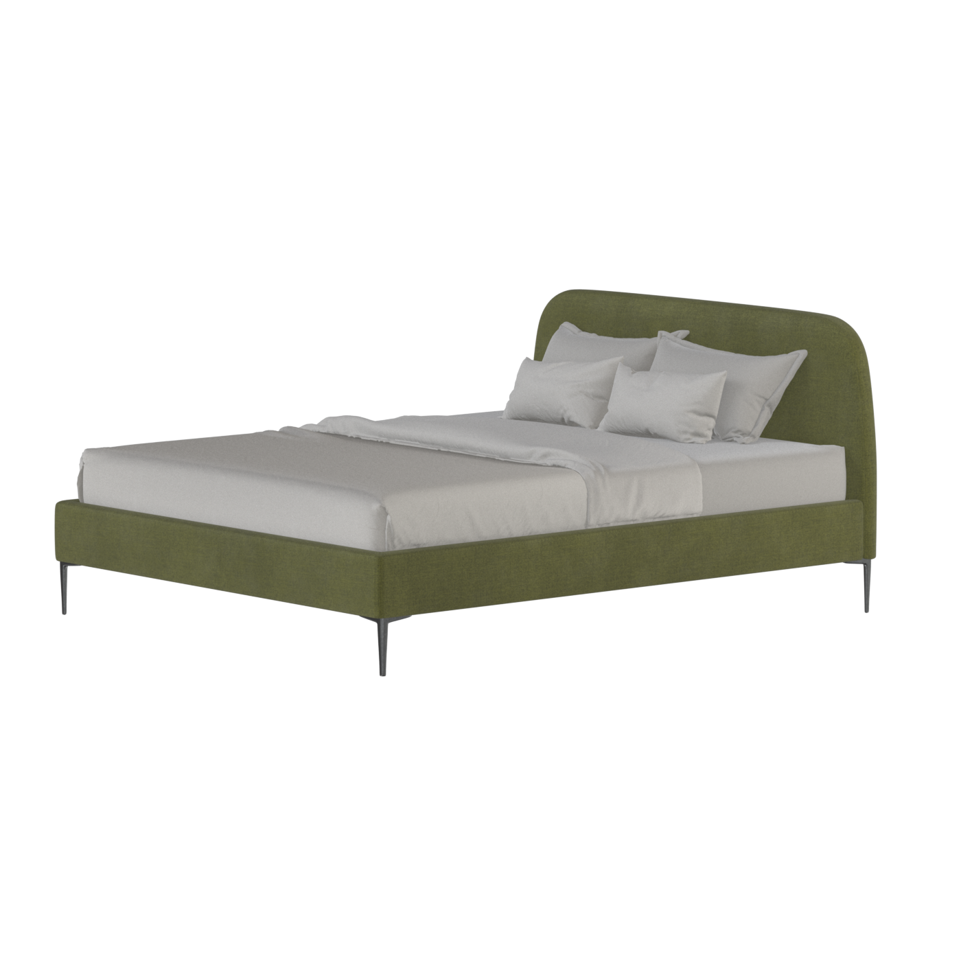 Anna Upholstered Bed with Vertical Headboard Detailing
