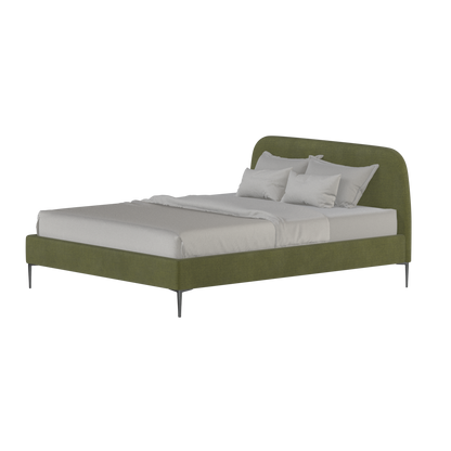 Anna Upholstered Bed with Vertical Headboard Detailing