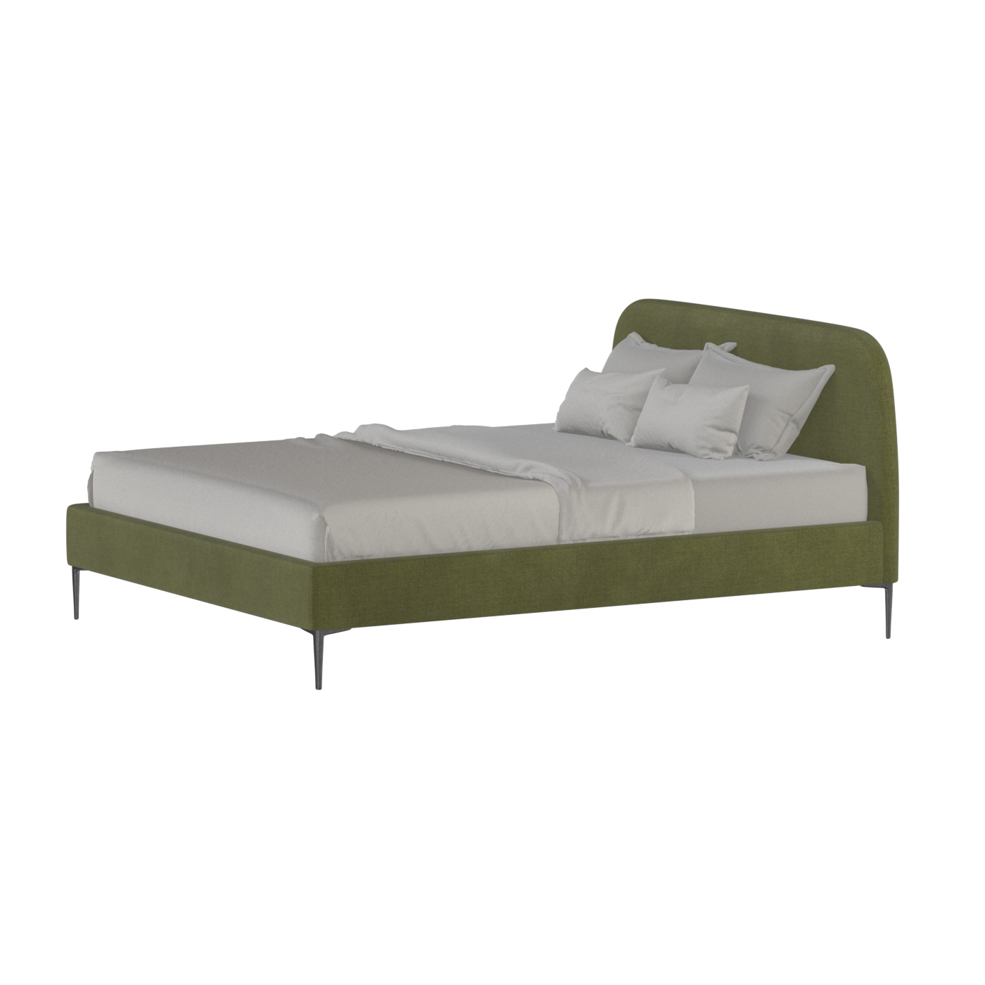 Anna Upholstered Bed with Vertical Headboard Detailing