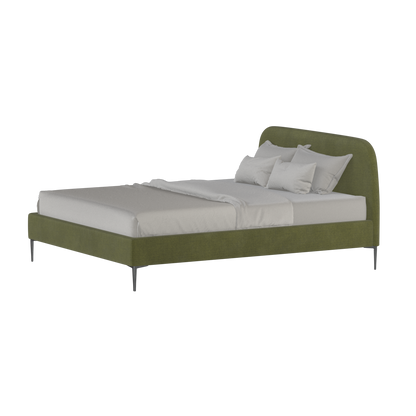 Anna Upholstered Bed with Vertical Headboard Detailing