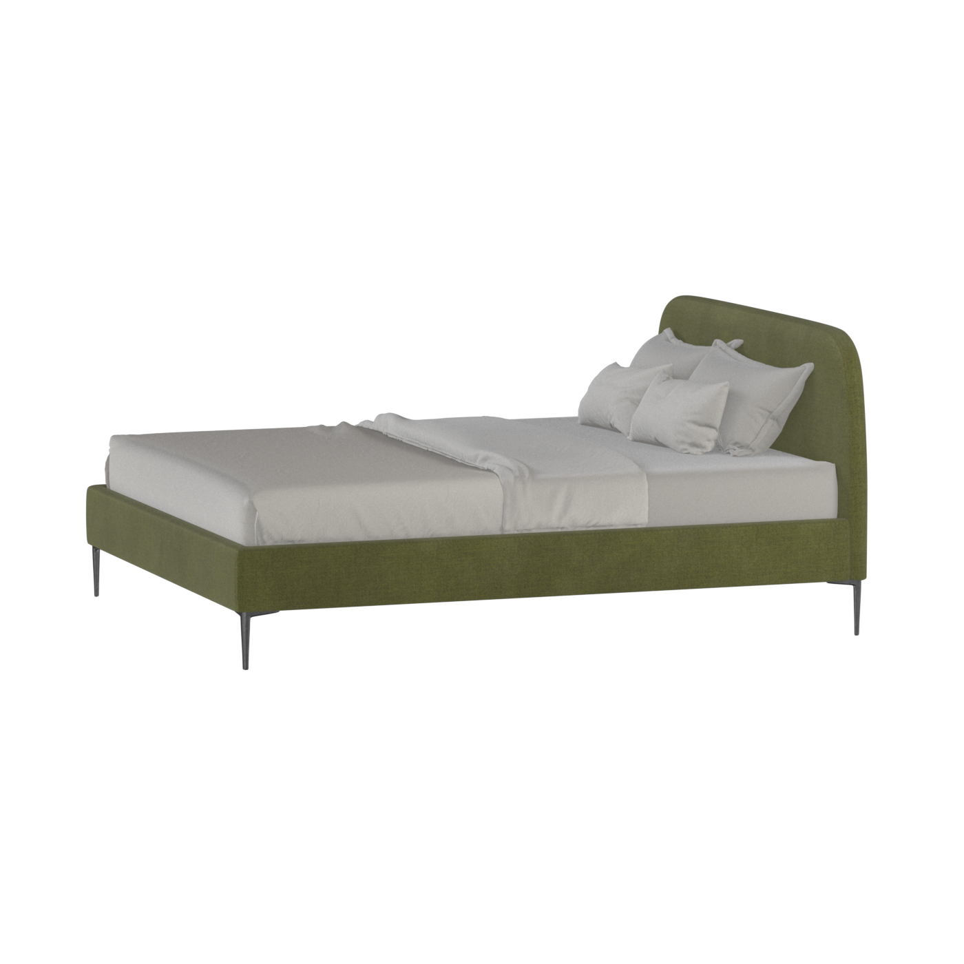 Anna Upholstered Bed with Vertical Headboard Detailing