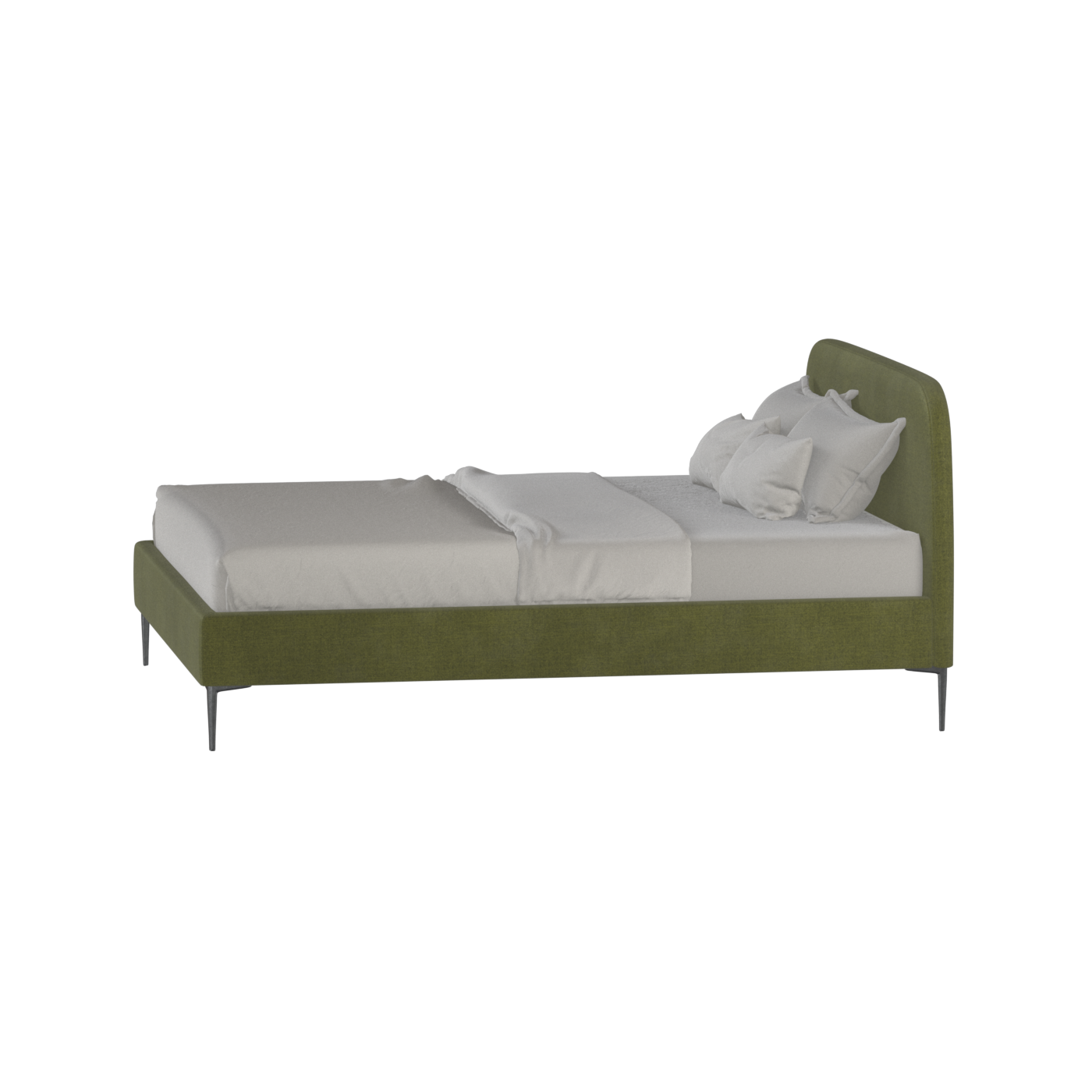 Anna Upholstered Bed with Vertical Headboard Detailing
