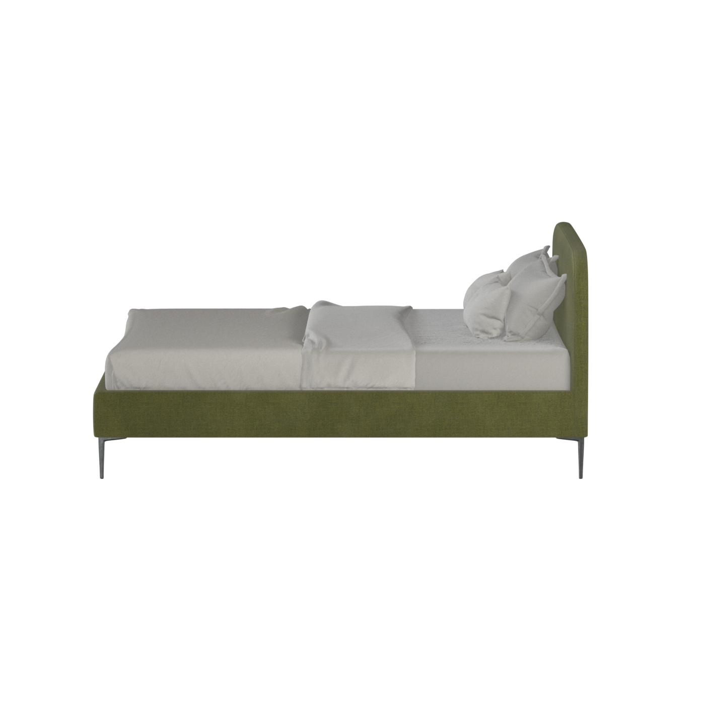 Anna Upholstered Bed with Vertical Headboard Detailing