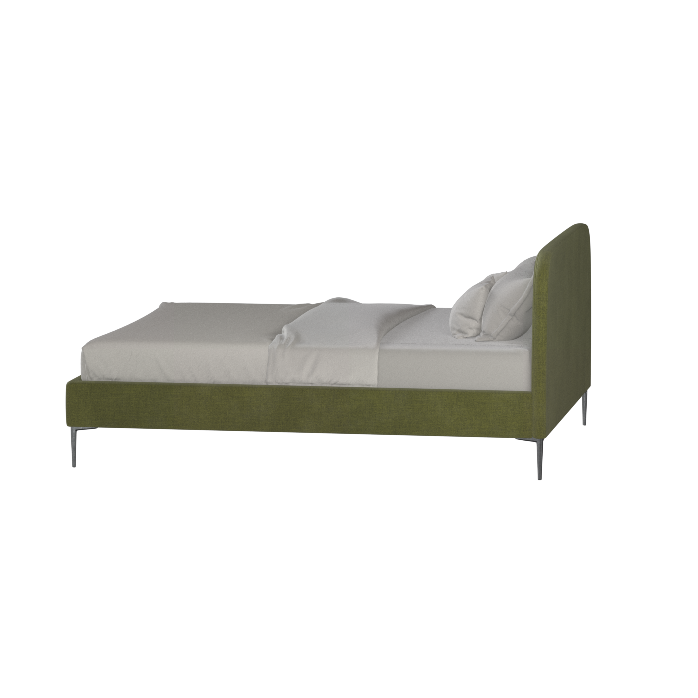 Anna Upholstered Bed with Vertical Headboard Detailing