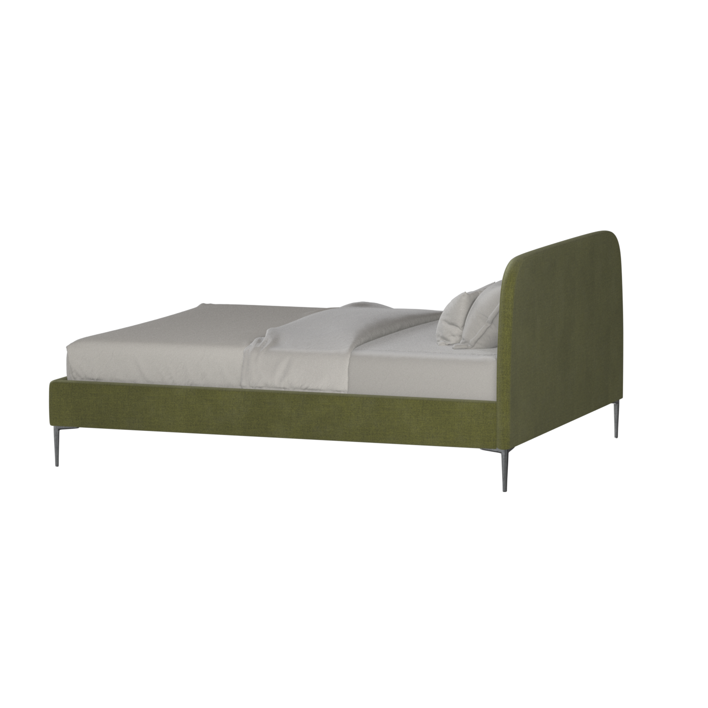 Anna Upholstered Bed with Vertical Headboard Detailing