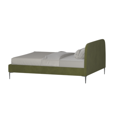 Anna Upholstered Bed with Vertical Headboard Detailing