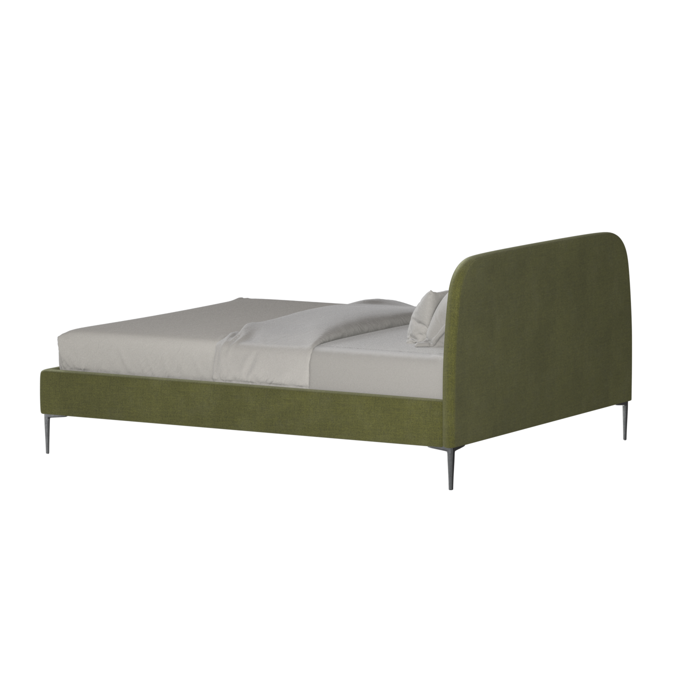 Anna Upholstered Bed with Vertical Headboard Detailing