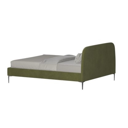 Anna Upholstered Bed with Vertical Headboard Detailing