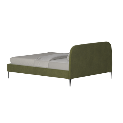 Anna Upholstered Bed with Vertical Headboard Detailing