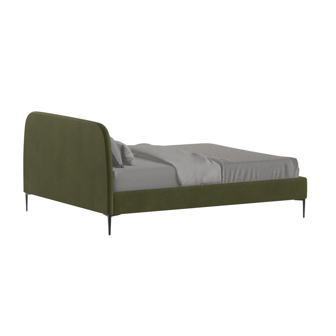Anna Upholstered Bed with Vertical Headboard Detailing