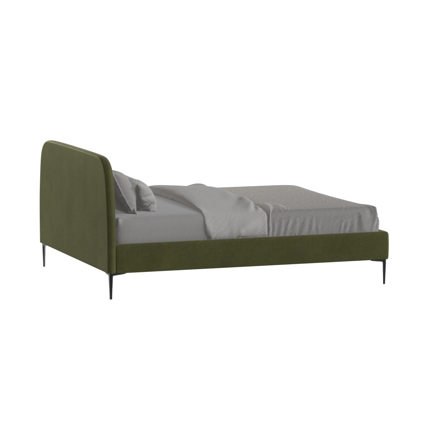 Anna Upholstered Bed with Vertical Headboard Detailing