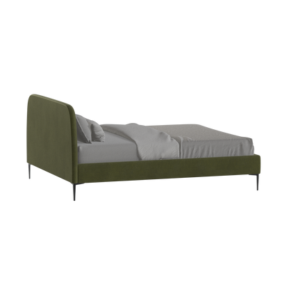Anna Upholstered Bed with Vertical Headboard Detailing
