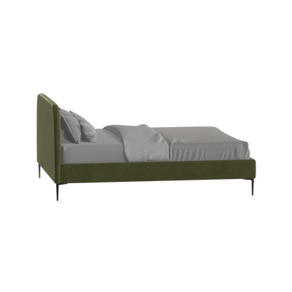 Anna Upholstered Bed with Vertical Headboard Detailing