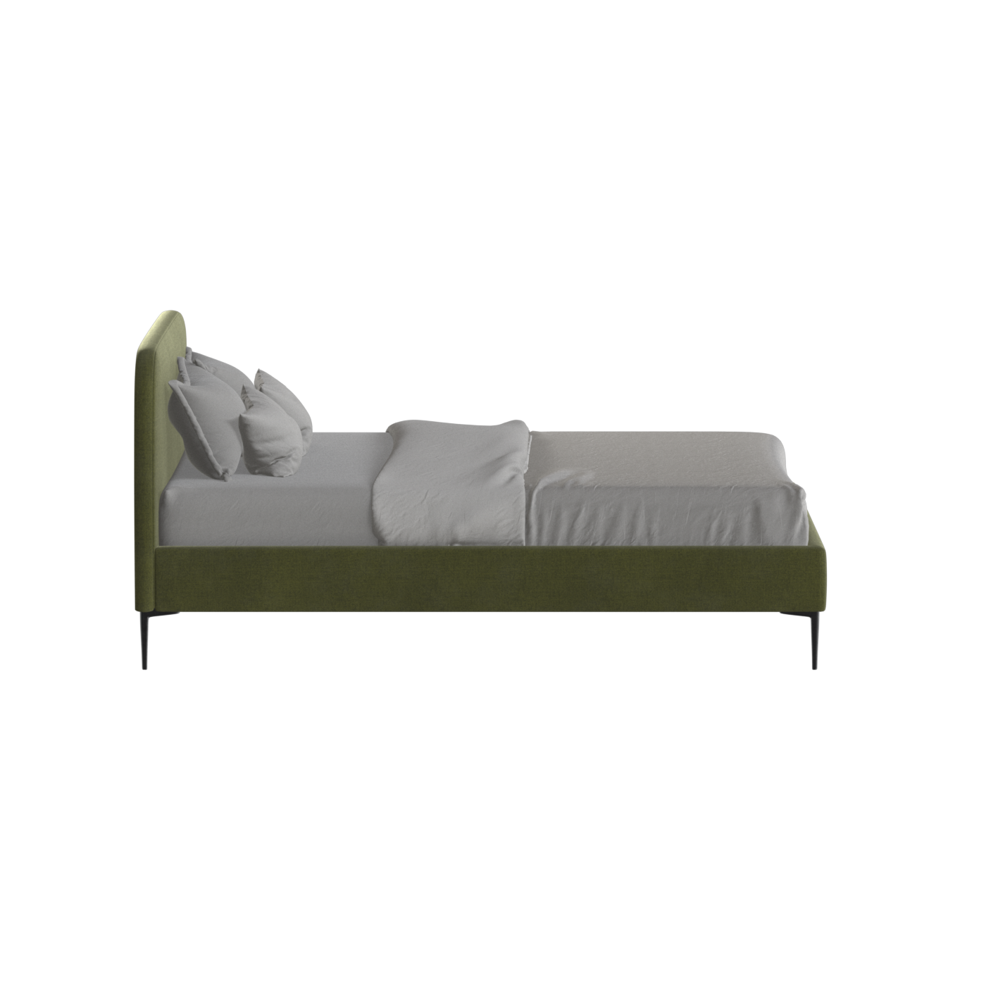 Anna Upholstered Bed with Vertical Headboard Detailing
