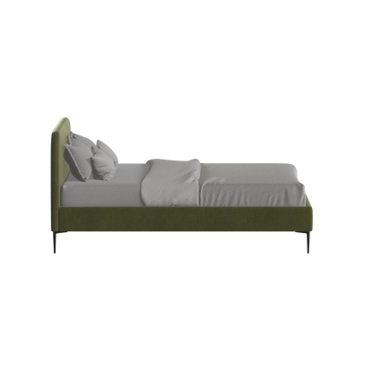Anna Upholstered Bed with Vertical Headboard Detailing