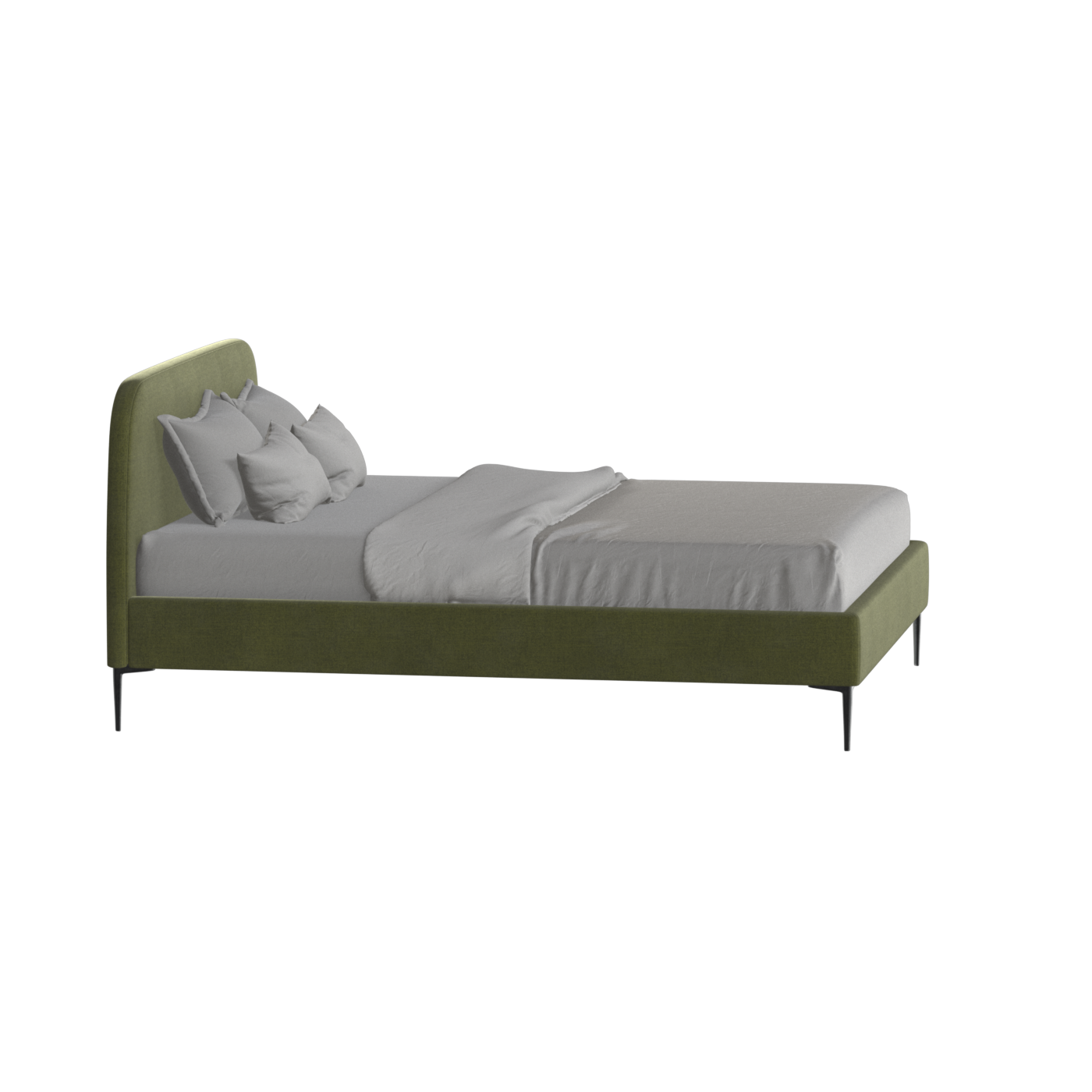 Anna Upholstered Bed with Vertical Headboard Detailing