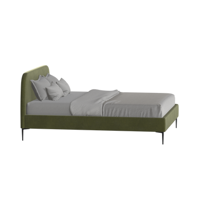 Anna Upholstered Bed with Vertical Headboard Detailing