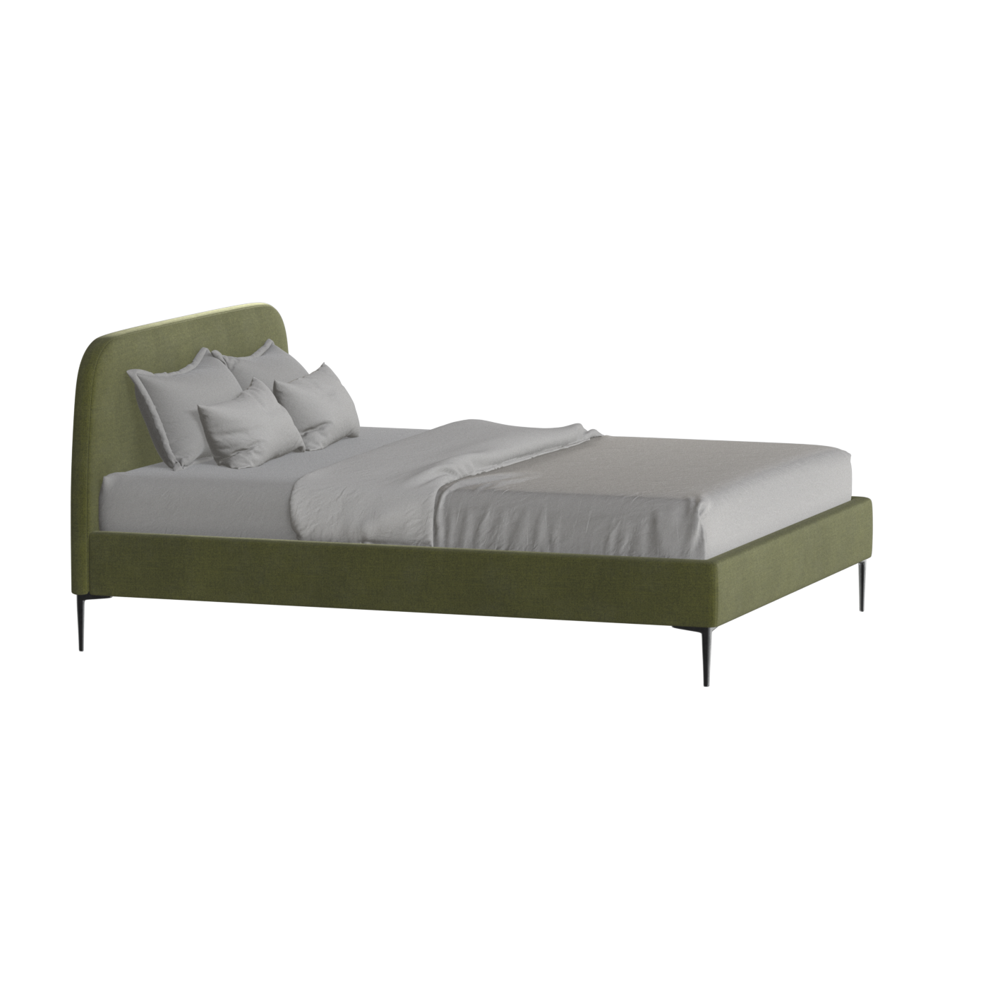 Anna Upholstered Bed with Vertical Headboard Detailing