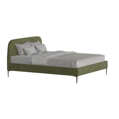 Anna Upholstered Bed with Vertical Headboard Detailing